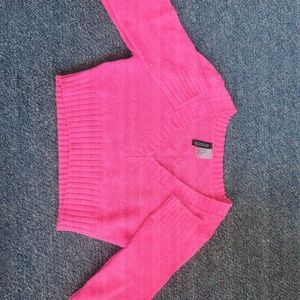 Pink crop top sweater
